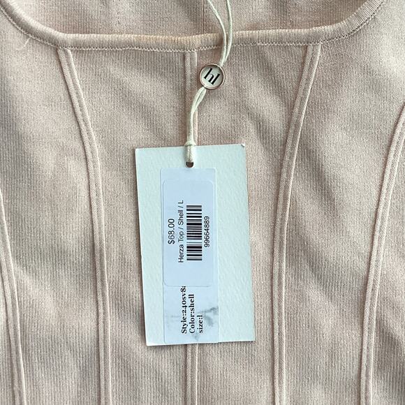 NWT Heartloom Light Pink Sweater Knit Tank Top Revolve L - Picture 3 of 3